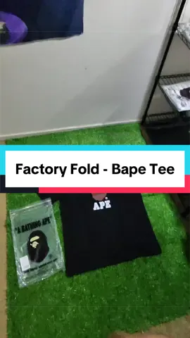 Factory Fold Bape Tee  DEPOP :jamezzfa #raybanmeta #fyp #factoryfoldbape #vira #smallcreators 