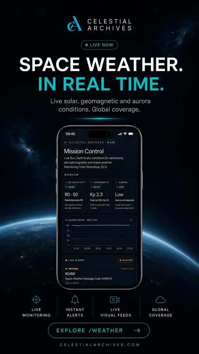 Built from Woombye, Queensland 🇦🇺 Powered by real data, live feeds & space weather tracking. This is only the beginning. 🌍⚡☀️ celestialarchivesau.com/weather #space #spaceweather #Astronomy #Tech #earth 