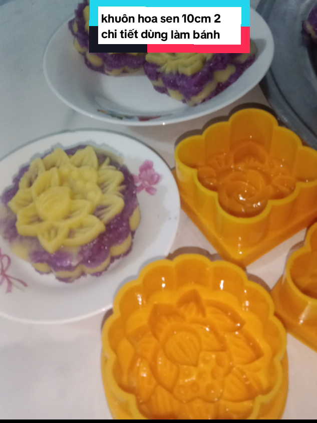 khuôn hoa sen 10cm 2 chi tiết  dùng nhận xôi, làm bánh trung thu, làm bánh in #mekutin68 #khuon #khuonlambanh #khuonlamxoi #khuonhoasen 