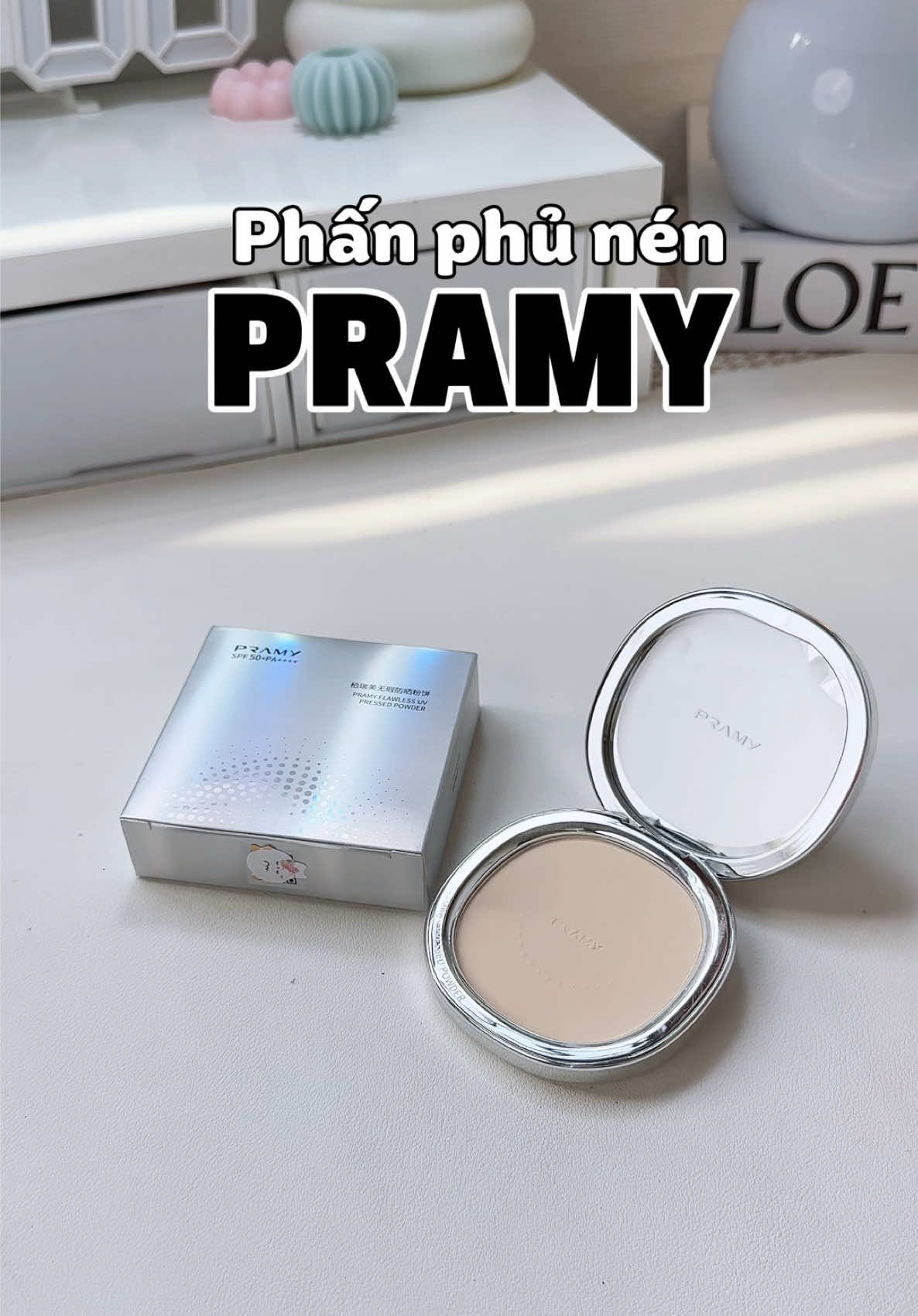 Phấn phủ nén chống nắng,kềm dầu Pramy #pramy #phanphunen #phanphukiemdau #phanphu #makeup 