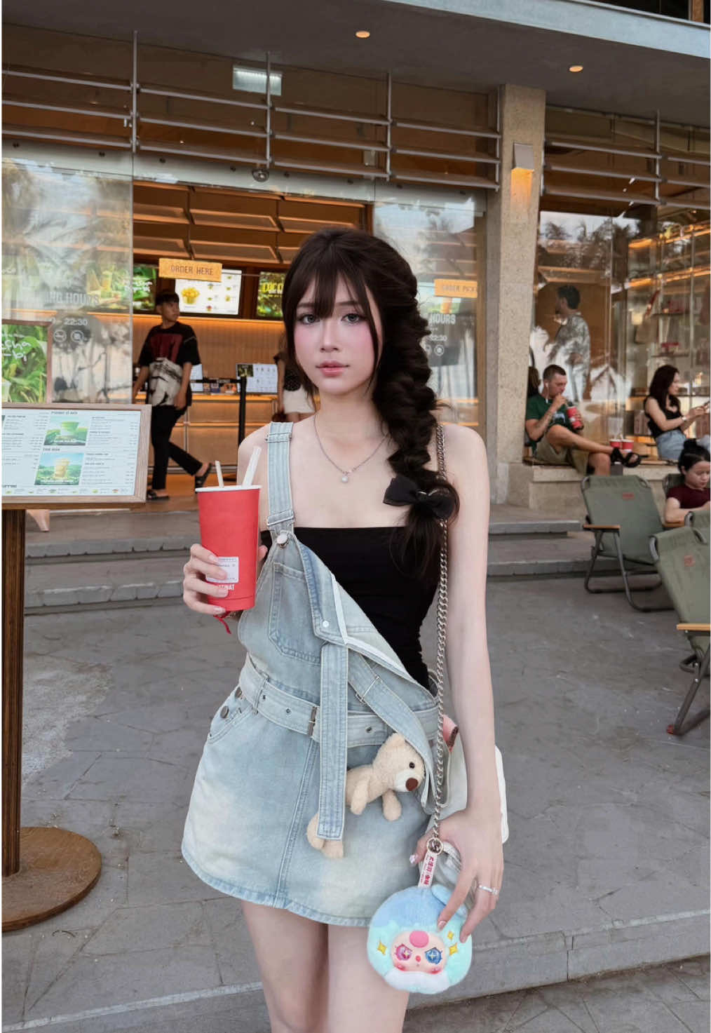 Yếm jeans nữ túi trước #xuhuong #thoitrang #hottrend #yemjeans 