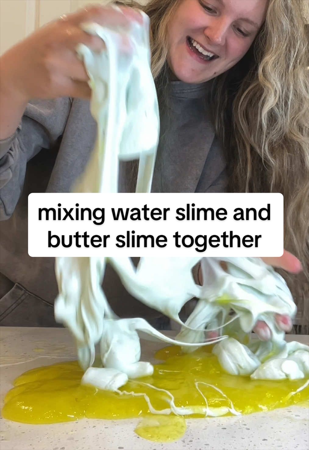 Replying to @its_ch29edits  Mixing water slime and butter slime #waterslime #butterslime #messyslime #asmr #slimebin