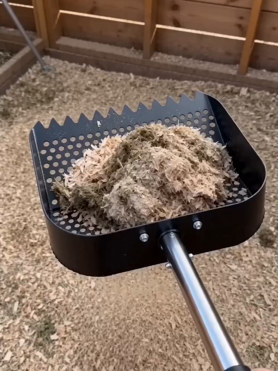 This makes coop cleaning ridiculously easy. Seriously, zero effort! My chickens are happy, my back is happier. Get yours! 👇 #coopcleaner #backyardchickens #farmlife #farmhack #tiktokmademebuyit