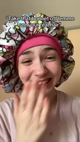 guys don’t mind the chocolate stain on my shirt #funny #hair #bonnet #trending #viral 