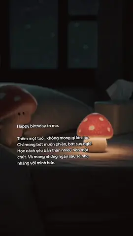 Happy birthday to me. Lại thêm một tuổi… vẫn là mình, nhưng có lẽ đã mệt hơn một chút. Có những ngày tưởng như đã ổn rồi, nhưng chỉ cần một khoảnh khắc nhỏ thôi cũng đủ làm lòng chùng xuống. Mình đã cố gắng rất nhiều, chỉ là không phải lúc nào kết quả cũng giống như mong đợi. Đôi khi nhìn lại, thấy bản thân đã đi một đoạn đường khá dài, nhưng lại chẳng biết mình đang tiến gần tới điều gì. Có những ước mơ từng rất rõ ràng, giờ lại trở nên mờ nhạt. Có những người từng rất quan trọng, giờ cũng chỉ còn là kỷ niệm. Nhưng thôi… ít nhất mình vẫn đang cố gắng. Vẫn chưa bỏ cuộc, vẫn đang từng ngày học cách mạnh mẽ hơn, dù có những lúc yếu lòng chẳng ai thấy. Tuổi mới, không mong gì quá lớn lao. Chỉ mong lòng mình nhẹ lại một chút, ngủ ngon hơn một chút, và bớt suy nghĩ tiêu cực đi một chút. Học cách yêu bản thân nhiều hơn, không vì ai khác mà quên mất chính mình. Nếu cuộc sống không dễ dàng hơn, thì mong mình sẽ đủ vững vàng để đi qua nó. Chúc mừng sinh nhật bản thân.#happybirthday #mood #sun #foryou #mybirthday 