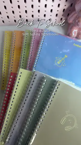 soft spring notebooks with cover! Get these in 10 in 1 bundle 🥰 @Starbright Office Depot, Inc.  #notebook #schoolsupply #bundle #schoolessentials #musthave 
