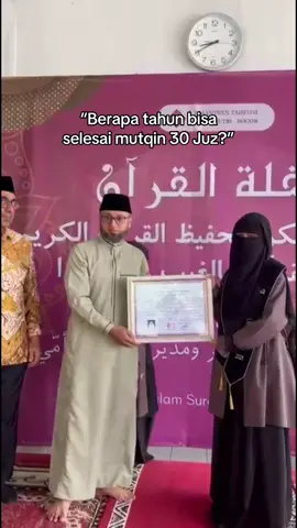 Sedikit yang percaya apabila, 5 Tahun mendapat 30 Juz Mutqin adalah waktu yang lumayan cepat 🥹 #tahfiz #sekolah #penghafalquran #tahfidz #fyp 