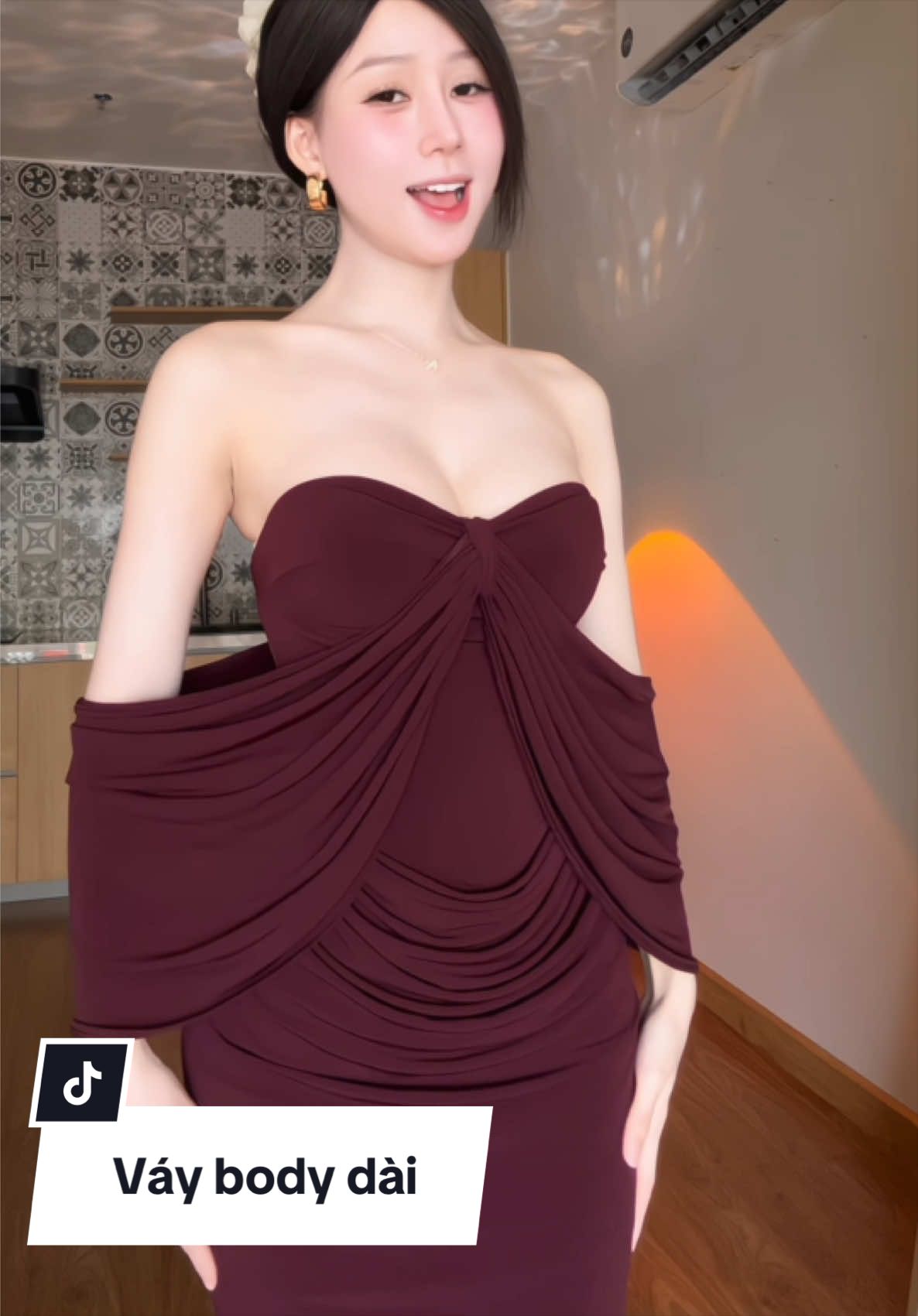 Váy body dài