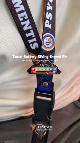 Social Battery Sliding Enamel Pin — movable mood indicator, fun expressive brooch, available in different colorways, perfect gift or everyday accessory #enamelpin #moodpin #giftforfriend #cutegifts 