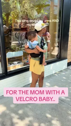 The only way I get things done with a clingy baby 👏🏽 #babywearing #momhacks #momtok 