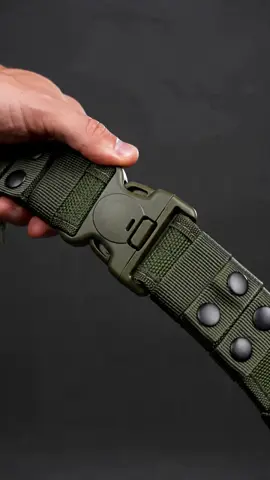 4-Piece Men's Tactical Belt Set, Durable Oxford Webbing, Quick-Release Buckle, Storage Clip, Key Ring, Water Bottle Holder, Outdoor Hiking, Hunting 
