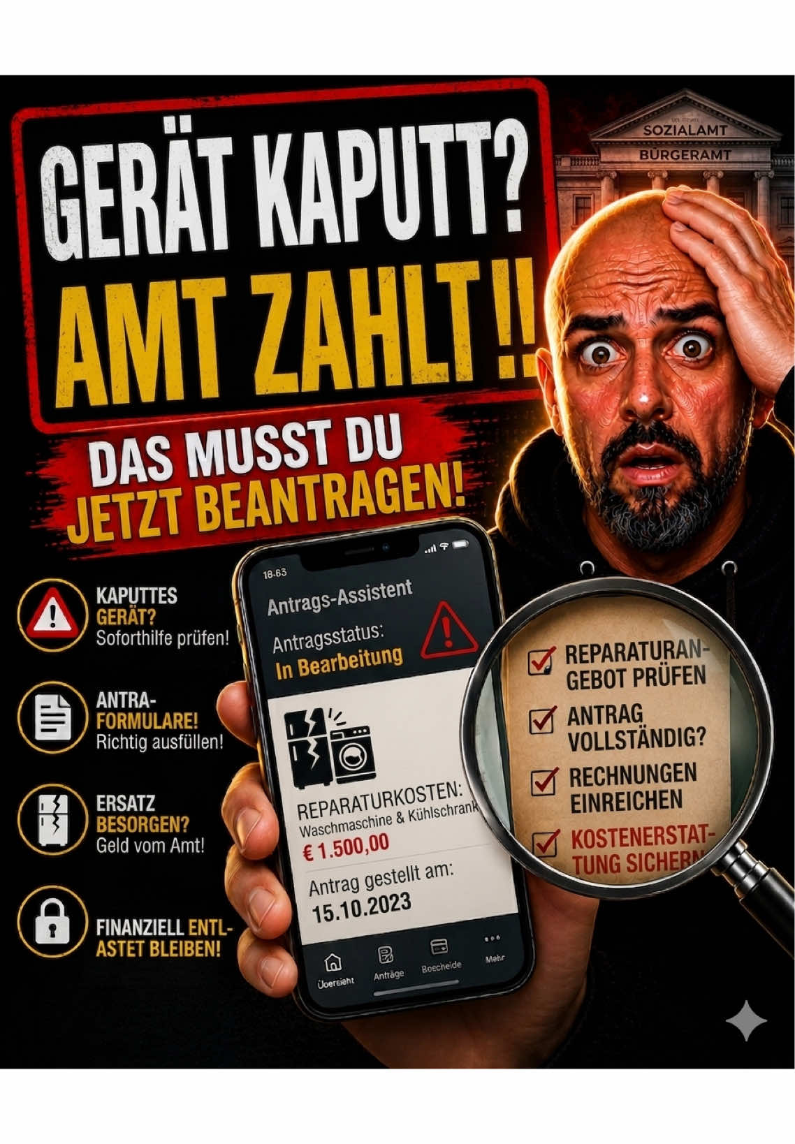 Kühlschrank oder Waschmaschine kaputt? Das Amt muss helfen! 🔌⚖️ Heute am 23.05.2026 blicken wir auf eine starkes neues Urteil, das Schluss mit der ewigen Darlehens-Falle beim Jobcenter macht. 🚨 WICHTIGES AKTENZEICHEN: Landessozialgericht – Az. L 19 AS 422/25 🚨 Wenn lebensnotwendige Haushaltsgeräte kaputtgehen, verweisen Jobcenter im Mai 2026 fast immer auf ein Darlehen nach § 24 Abs. 1 SGB II. Das Gericht hat nun entschieden: Ist eine Rückzahlung aufgrund extremer Inflation und zu geringem Regelsatz unzumutbar, weil sie das Existenzminimum unterschreitet, muss das Amt prüfen, ob die Leistung als echter Zuschuss gezahlt werden muss! 📑✨ Musstet ihr auch schon mal monatelang ein Darlehen vom Bürgergeld abstottern? Schreibt es mir unten rein! 👇🔥 Rechtliche Grundlagen:  § 24 Abs. 1 SGB II (Darlehen bei unabweisbarem Bedarf)  Urteil LSG (Az. L 19 AS 422/25)  § 42a SGB II (Darlehensbedingungen und Aufrechnung) ⚠️ WICHTIGER HINWEIS Hinweis: Dies stellt keine Rechtsberatung dar, sondern dient der allgemeinen Information zur Rechtslage in Deutschland (Stand 23.05.2026). Dieser Inhalt dient der Aufklärung und kann eine Beratung im Einzelfall nicht ersetzen.