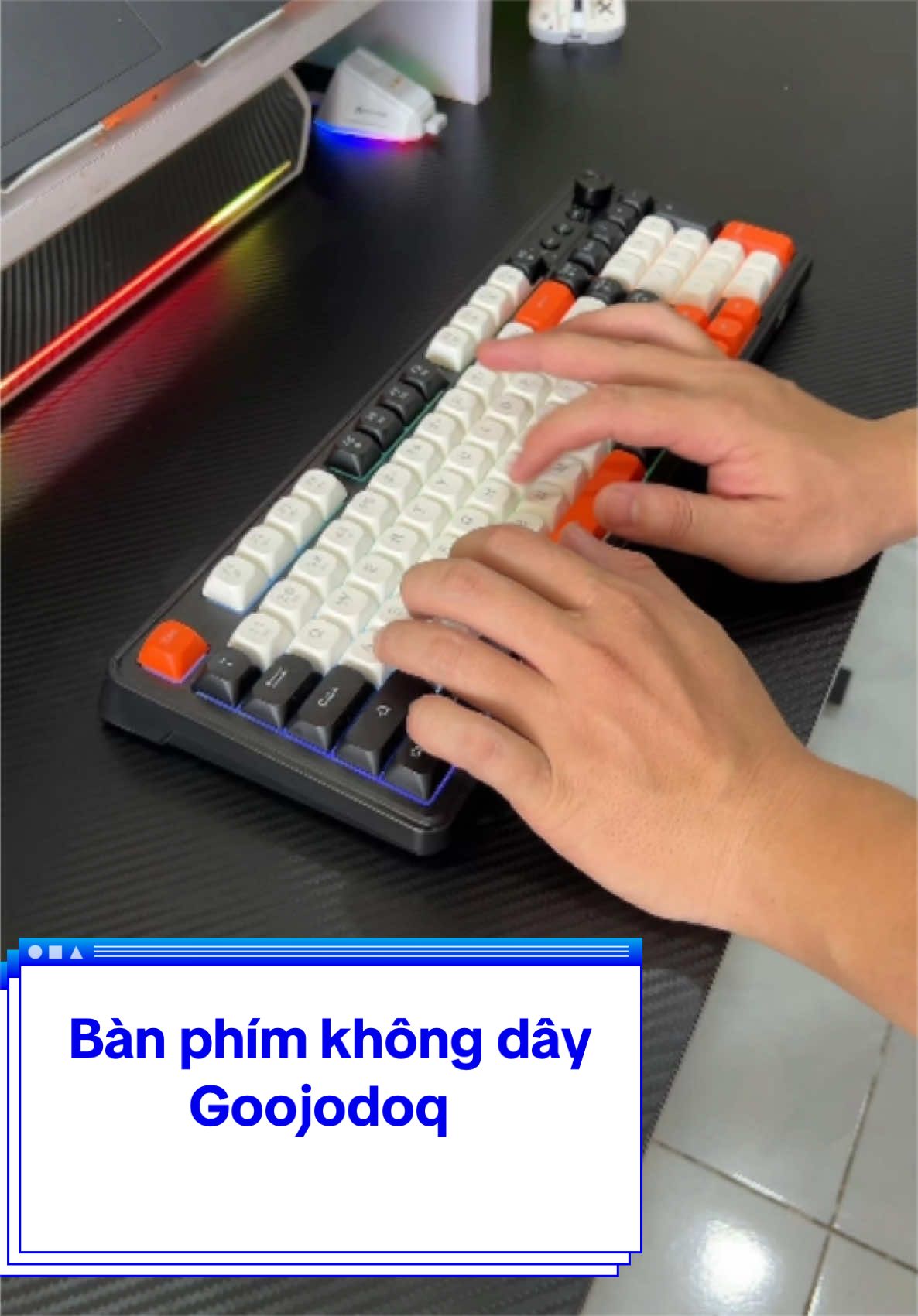 Bàn phím không dây Goojodoq dành cho anh em thích setup #banphim #banphimbluetooth #decor #setup #goojodoq 