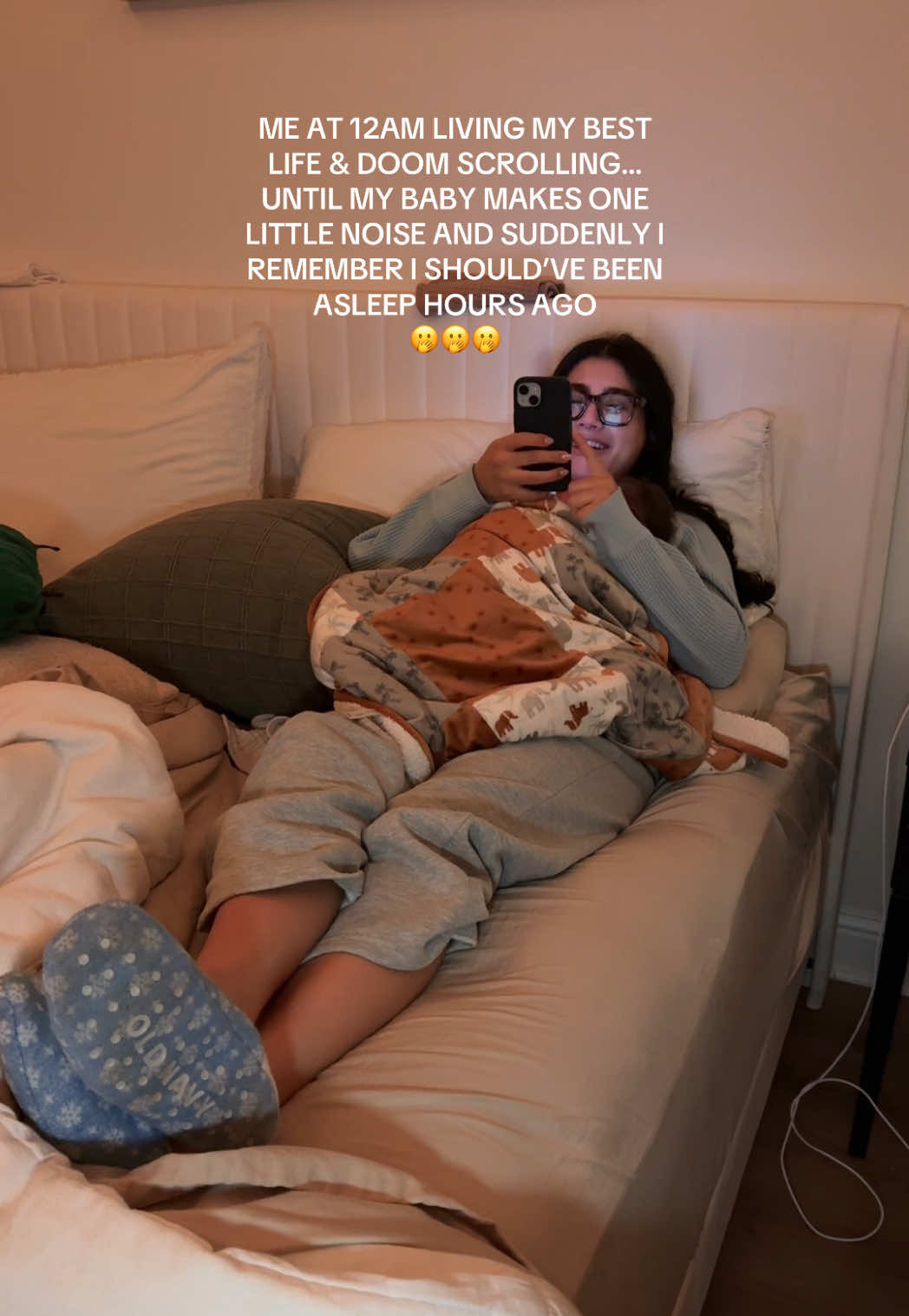 Mom life is realizing “me time” after bedtime is actually just sacrificing sleep for peace & quiet 🥲 #momlife #firsttimemom #boymom #postpartum #doomscrolling 