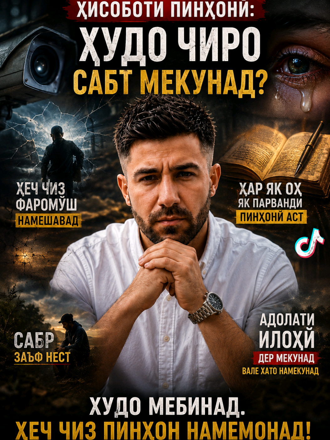 ҲИСОБОТИ ПИНҲОНИ: ХУДО ЧИРО САБТ МЕКУНАД? #viralvideo #fyp #titoktext 