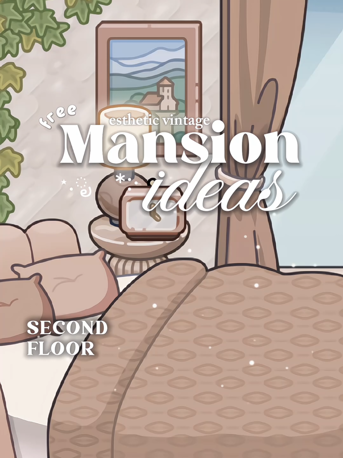 𝜗ৎ ₊˚ 	FREE! Aesthetic Vintage Mansion Ideas | SECOND FLOOR ⋆˚꩜｡ #avatarworld #avatarworld #mansion #aestheticvintage #roomdecor 