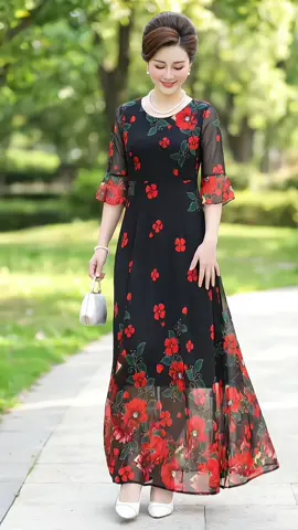 Đầm trung niên maxi Ladyshop #dammaxitrungnien #vaymaxi #vaytrungnien #thaothuannhien 