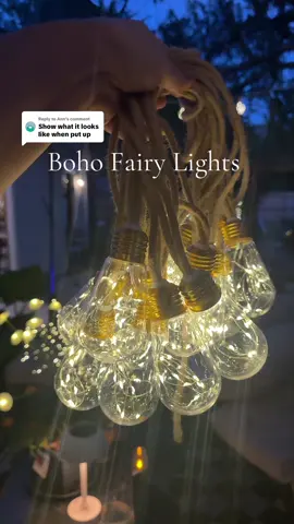 Replying to @Ann solar powered outdoor BoHo fairy  string lights! #StringLights #SolarLights #FairyLights #DealsForYouDays #OutdoorLights