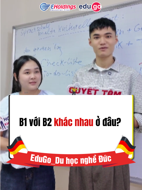B1 với B2 khác nhau ở đâu? Cùng xem video và tìm hiểu nhé! #edugo #deutsch #tiengduc #tiengduckhongkho #deustchland #german #duhocngheduc #goethe