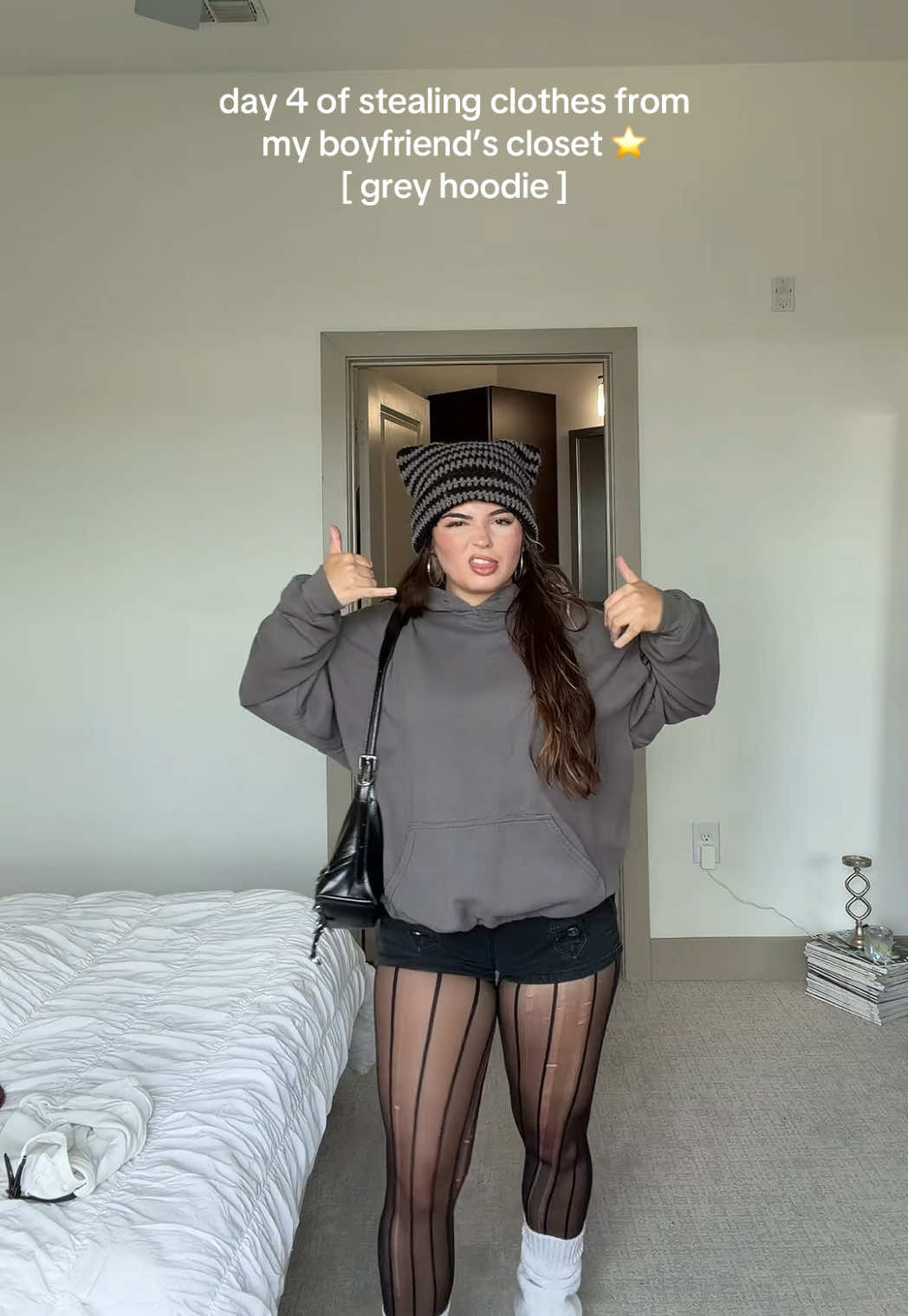 day 4 of stealing clothes from my boyfriend’s closet to double mine🤭💋  #stylingmybf #transition #summer2026outfit #pinterestoutfitinspo #thriftedoutfitinspo 