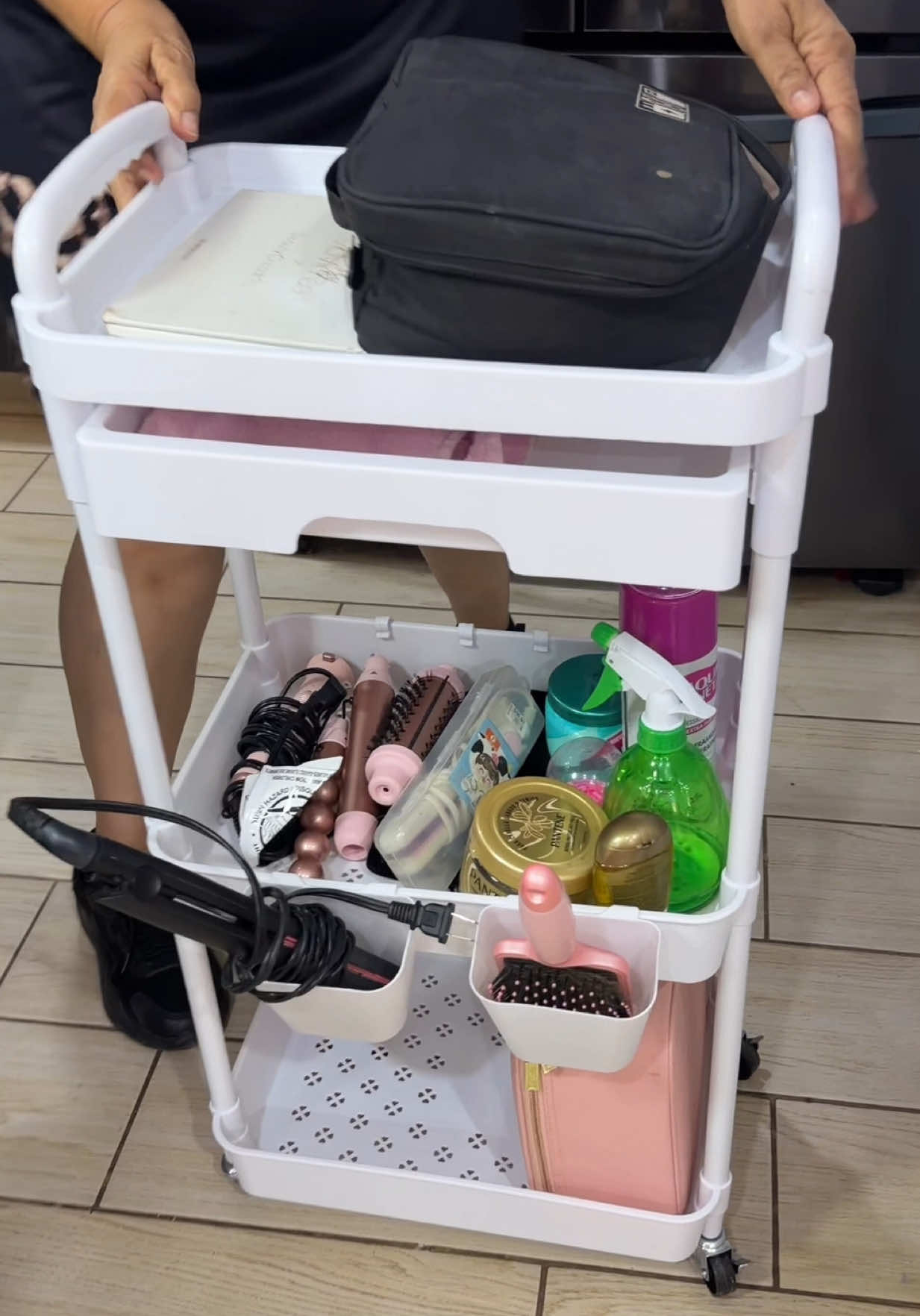 Carrito organizador de 3 niveles con ruedas