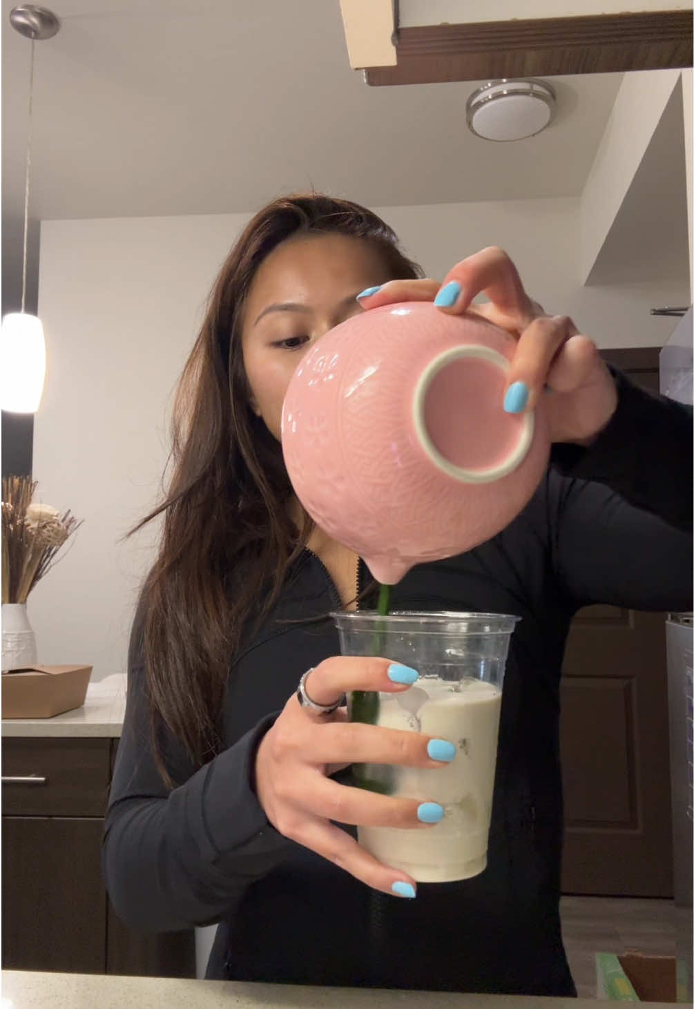 Don’t judge my matcha making skills 🍵 @Aviora. #avioramatchascale 