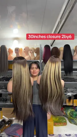 30inches closure 2by6. Ombre blonde and brown color This color combination is very unique. #vietnamhumanhair #luxuryhair #wigs #longhair #tithairfactory 