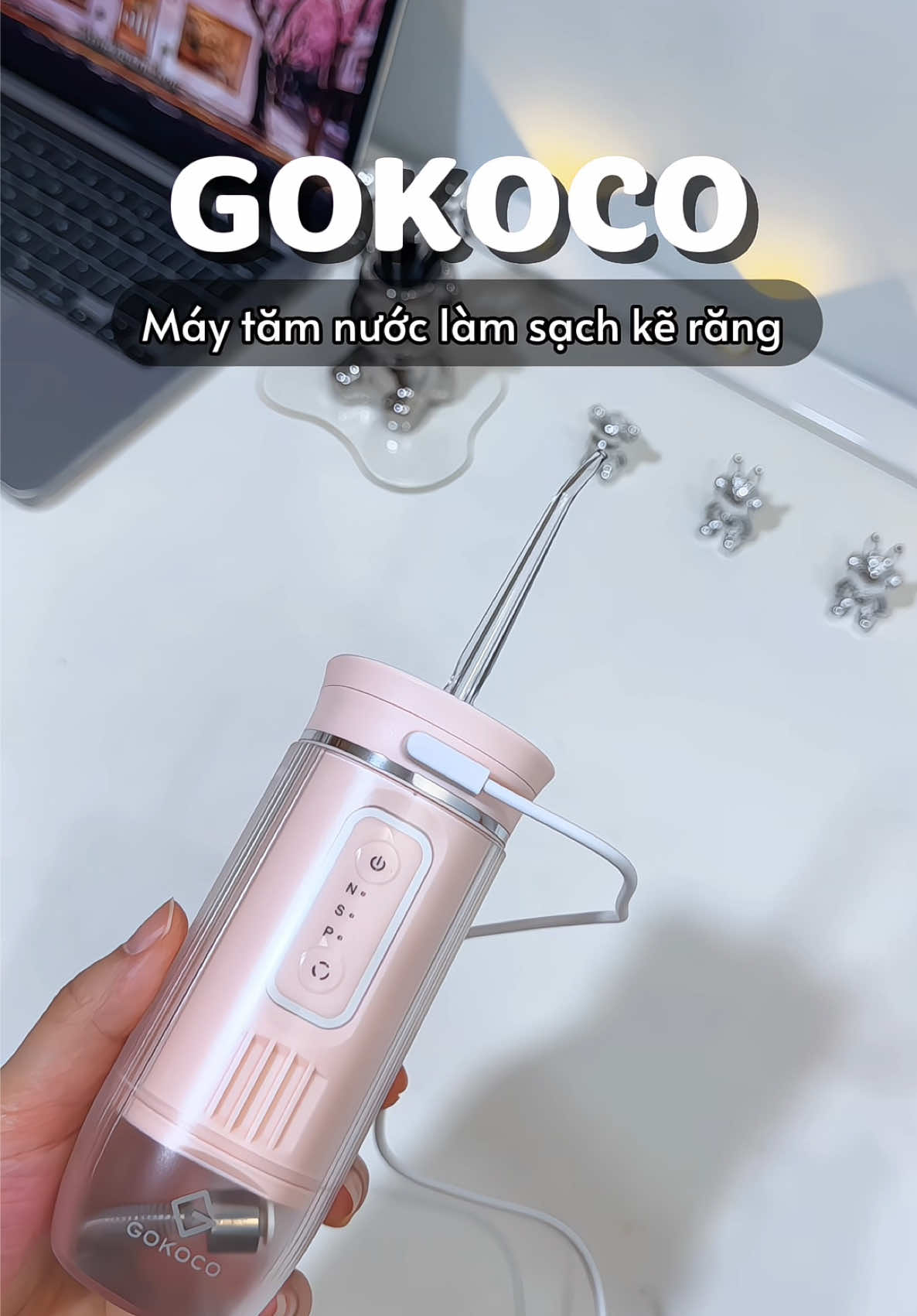 Nước giúp làm sạch sâu kẻ răng mà mắt thường không thể nhìn thấy  #maytamnuoc #maytamnuoccamtay #maytamnuocgokoco #gokoco  
