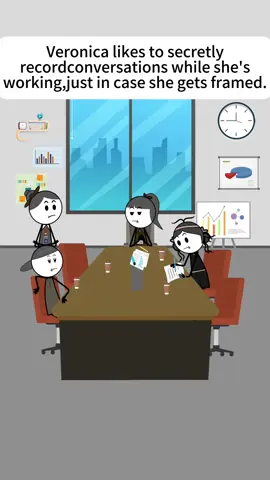 Veronica likes to secretly recordconversations while she’s working,just in case she gets framed#worklie #funny #work #funnyanimation #pyf 