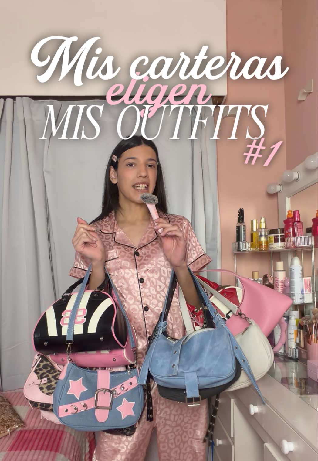 Mis carteras eligen mi outfit pt: 1 👜✨ #carteras #outfit #reto #girly #fyppppppppppppppppppppppp 