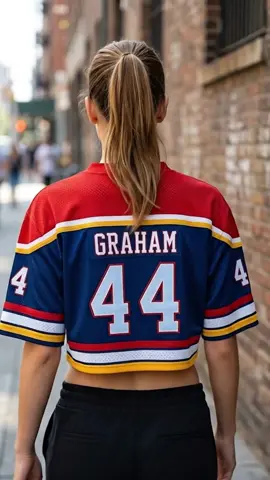 graham44 crop mesh jersey #graham #briaruniversity #offcampus