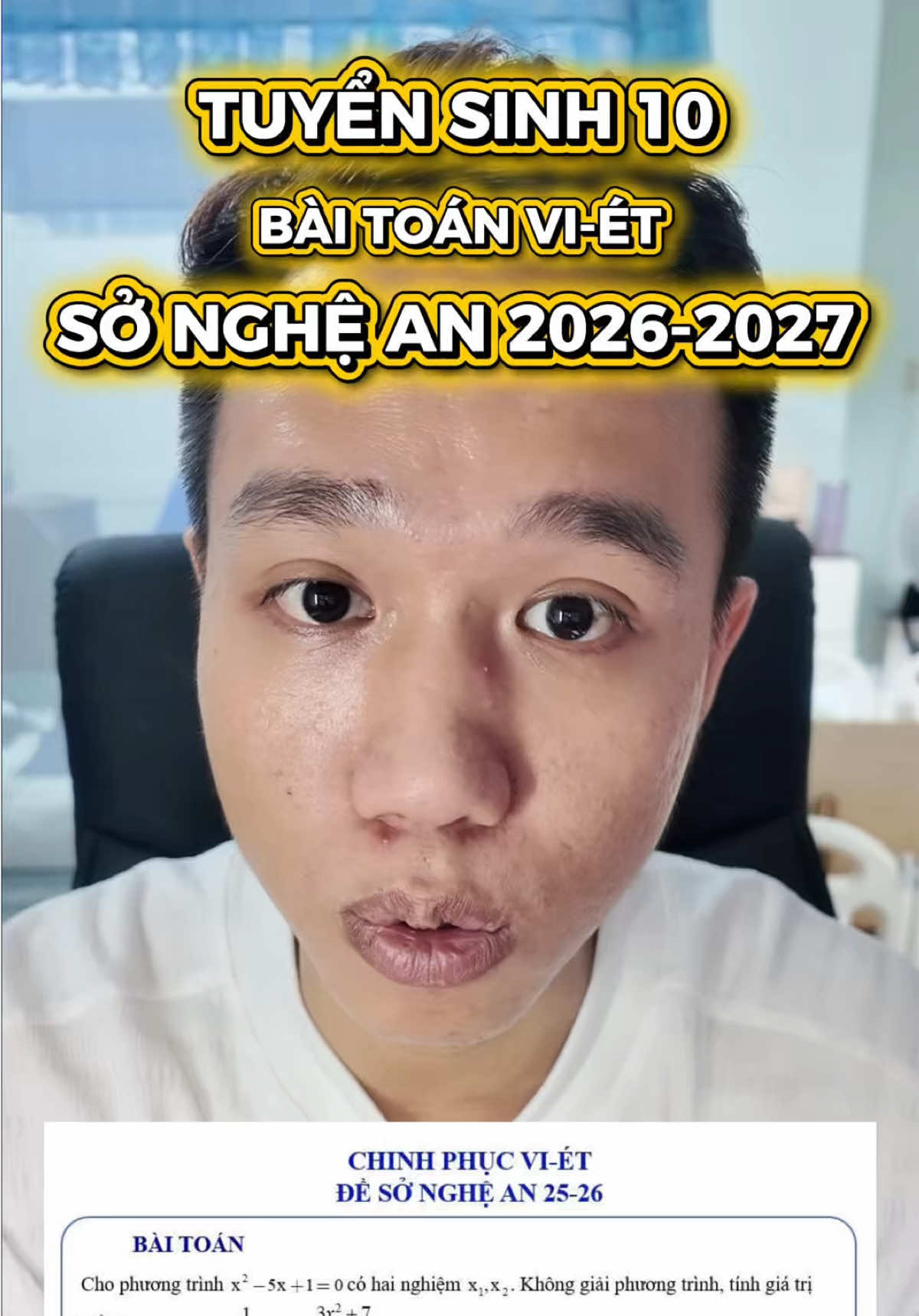 90% sẽ làm được dạng toán VI-ÉT này sau khi coi xong video. #NVNM #LearnOnTikTok #toanthcs #tuyensinh10 #toan9 