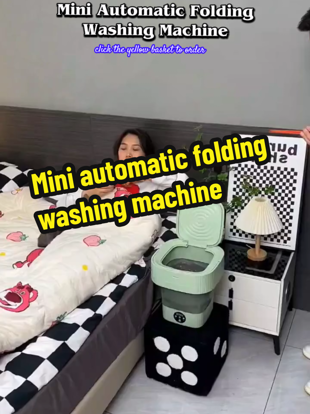 Mini automatic folding washing machine  #miniwashingmachine  #automaticwashingmachine  #foldingwashingmachine  #washingmachine  #viralvideo 