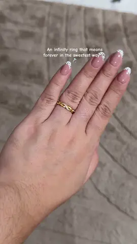 An infinity ring that means forever in the sweetest way ♾️💍#ring #ringforwomen #infinityring 
