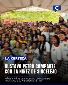 🚨 #LaCerteza | Un emotivo y cercano encuentro lideró el presidente Gustavo Petro en Sincelejo, Sucre, donde sostuvo un conversatorio especial con niños y niñas de la región para escuchar sus inquietudes y visiones de país. Bajo la estrategia de 