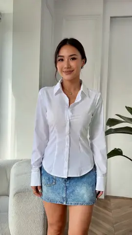Women's Slim-Fitting Long Sleeve Solid Shirt Blouse, Collared Single Button Design, Commuter Daily Wear, Versatile Basic Lady Top #blouse #clothingbasics #shopwomenstshirts #fashionbasics #longsleeves #basictshirtwomen #officeblouse #longsleevetops #longsleevetees #blouseforwomen