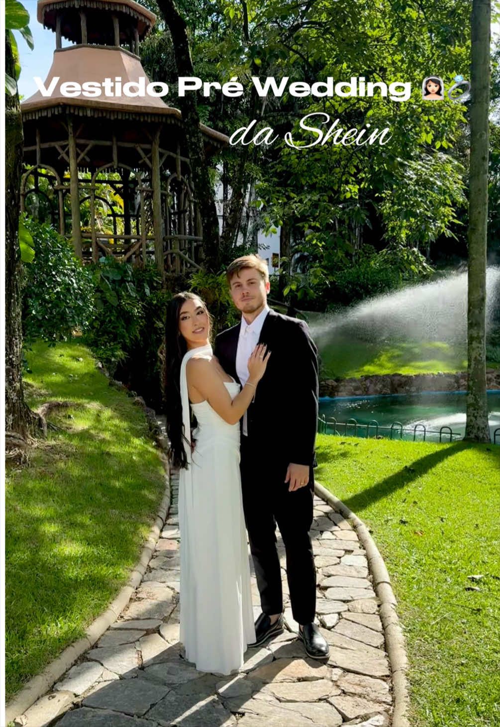 Vestido dos sonhos 👰🏻‍♀️💍 #prewedding #vestidoshein #noiva #casamento 
