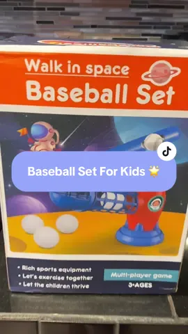 Perfect for little sluggers learning hand-eye coordination! Comes with everything they need to start playing 🌟🌟🌟 #baseballforkids #kidsbaseball #baseballseason #baseballtiktoks #tiktokshopcreatorpicks 
