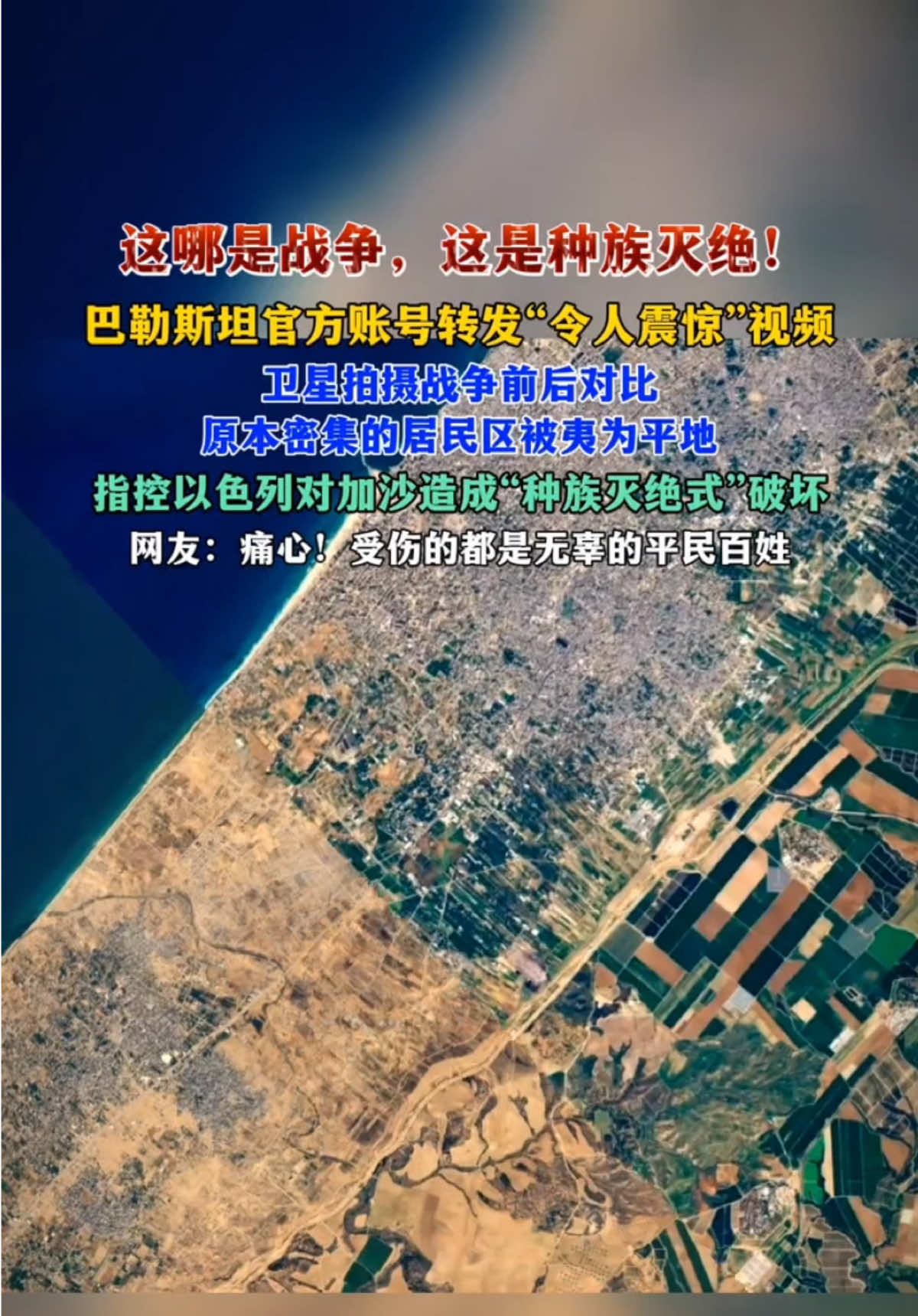 痛心！巴勒斯坦官方转发“令人震惊”视频#上热门🔥🔥🔥 #上热门粉丝1000万话题 #上热门话题90000亿流量第一名 #最新消息 #热点 