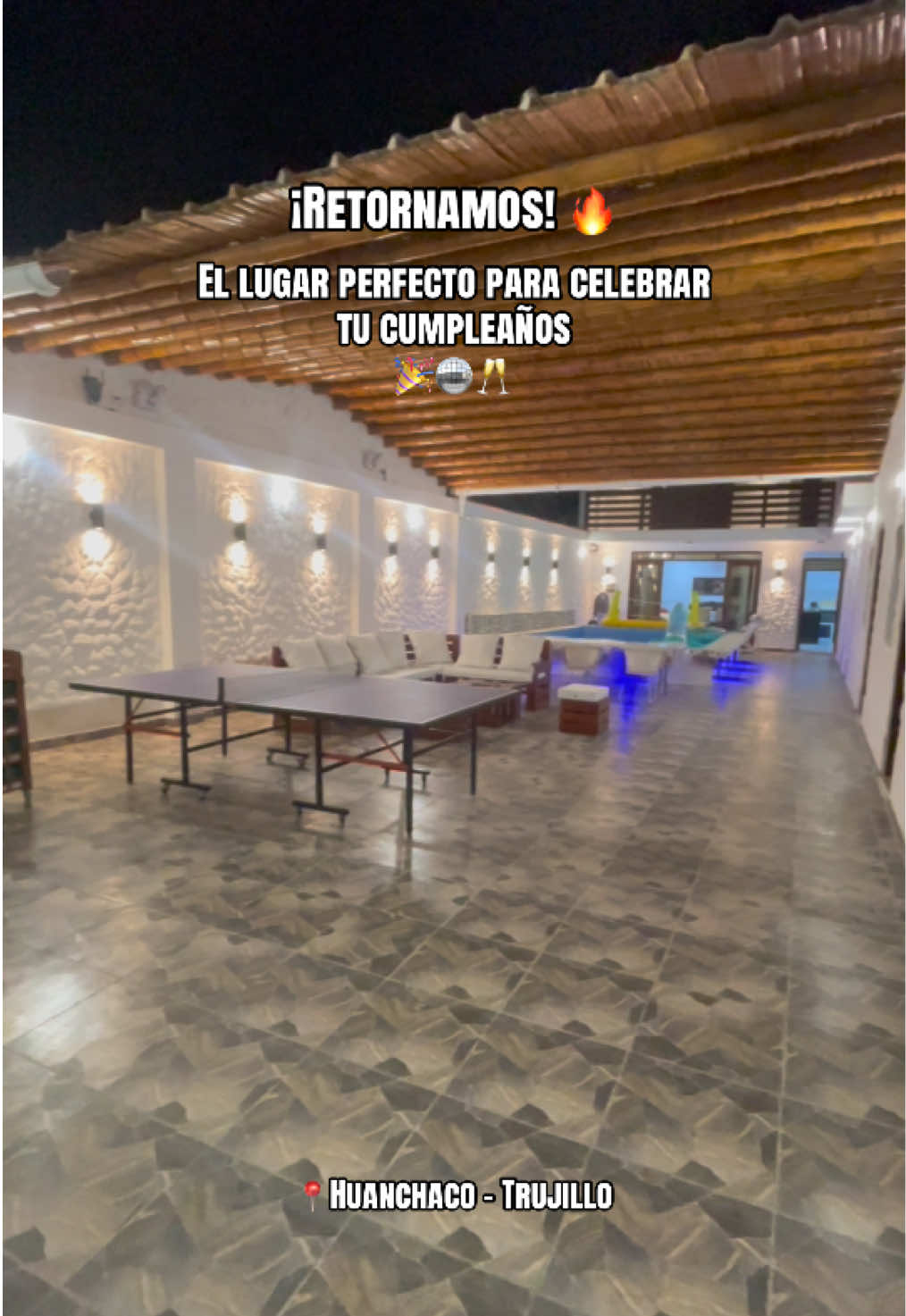 ¿No sabes dónde organizar tu cumpleaños? 🔥🥂🪩🌴 Mira esta súper casa de playa en Huanchaco - Trujillo para que disfrures con tu familia y amigos. Te esperamos✨  Para mayor información comunicarse al 📲 997003512 #trujillo #casadeplaya #cumpleaños #juerga #trujilloperu 