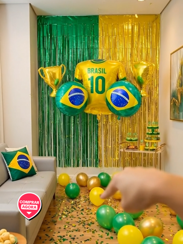 Kit decoração para copa completo #decoracao #copa #copadomundo #brasil 