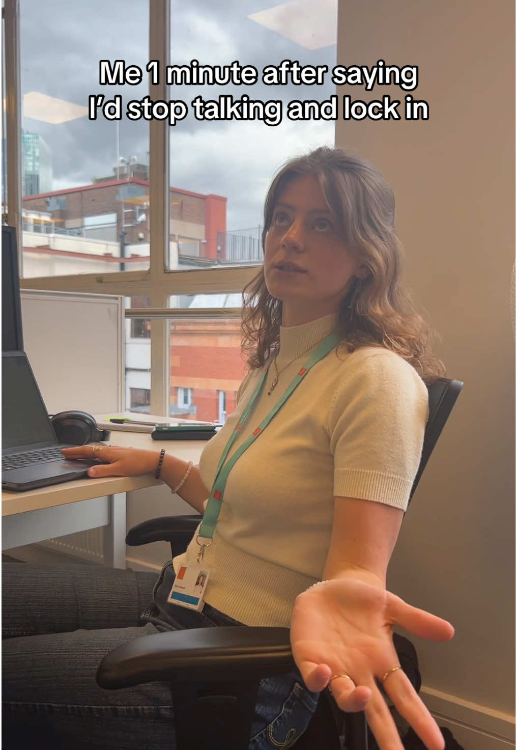When you’re the biggest distraction to yourself and your work colleagues 😭 #WorkMemes #OfficeLife #OfficeHumour #CorporateLife #WorkLife