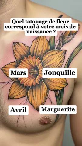 Quel tatouage de fleur correspond à votre mois de naissance ? partie no 02 #TatouageFleur #MoisDeNaissance #TatouageŒillet #Tatouage