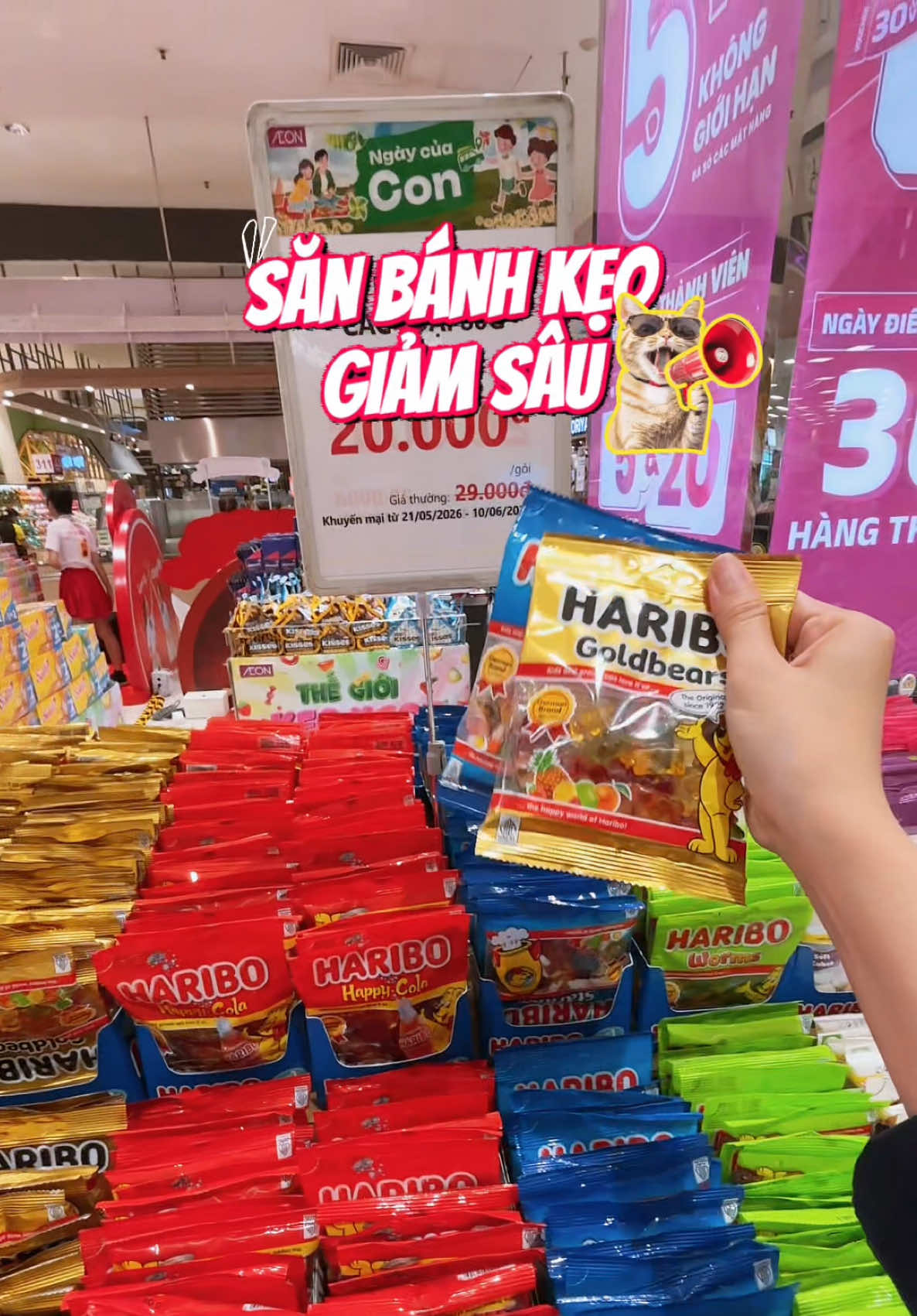 ✨Tín hiệu cuối tuần này đi #Aeon nha các vịu ơ ơiii. Đang có loạt deal bánh kẹo, socola rỗ rá hạt dẻ lắm mà còn săn được nhiều quà xinh lắm nha 🍬🍭🍫 #xh #fyp #WeekendVibes 