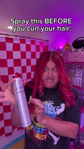 😳 GIRL!!! you are skipping the most important step if you actually want your hairstyle to last!!!! You actually want to spray your hairspray BEFORE you curl because when you use a hairspray with heat protectant in it, it protects your hair from damage while holding the EXACT shape of the curl as it cools down. I’m using the Kenra Color Maintenance Thermal Spray 11 and NO it won’t make your hair crunchy at all (as long as you choose the right one!!! Have you ever tried this hack???? 👀 #haircare #hairtutorials #hairstyles #curlinghair 