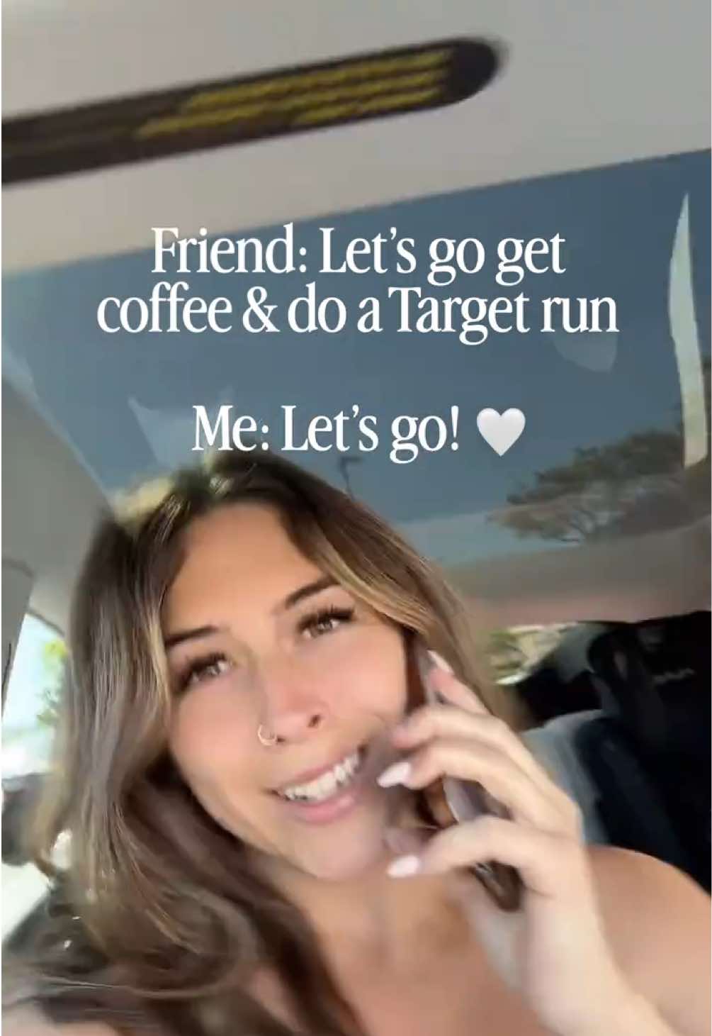 Always down for a coffee & Target run. 🤍 Tag the friend who never has to convince you. 🎀