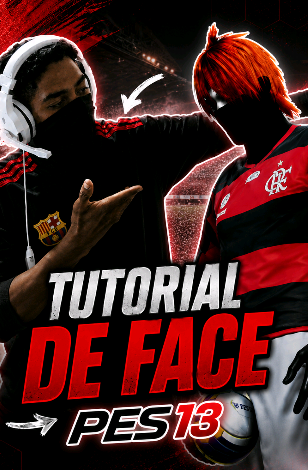 TUTORIAL DA MINHA FACE NO PES 2013 / PES13 #face #tutorial #pes13 #falcaojr #dc