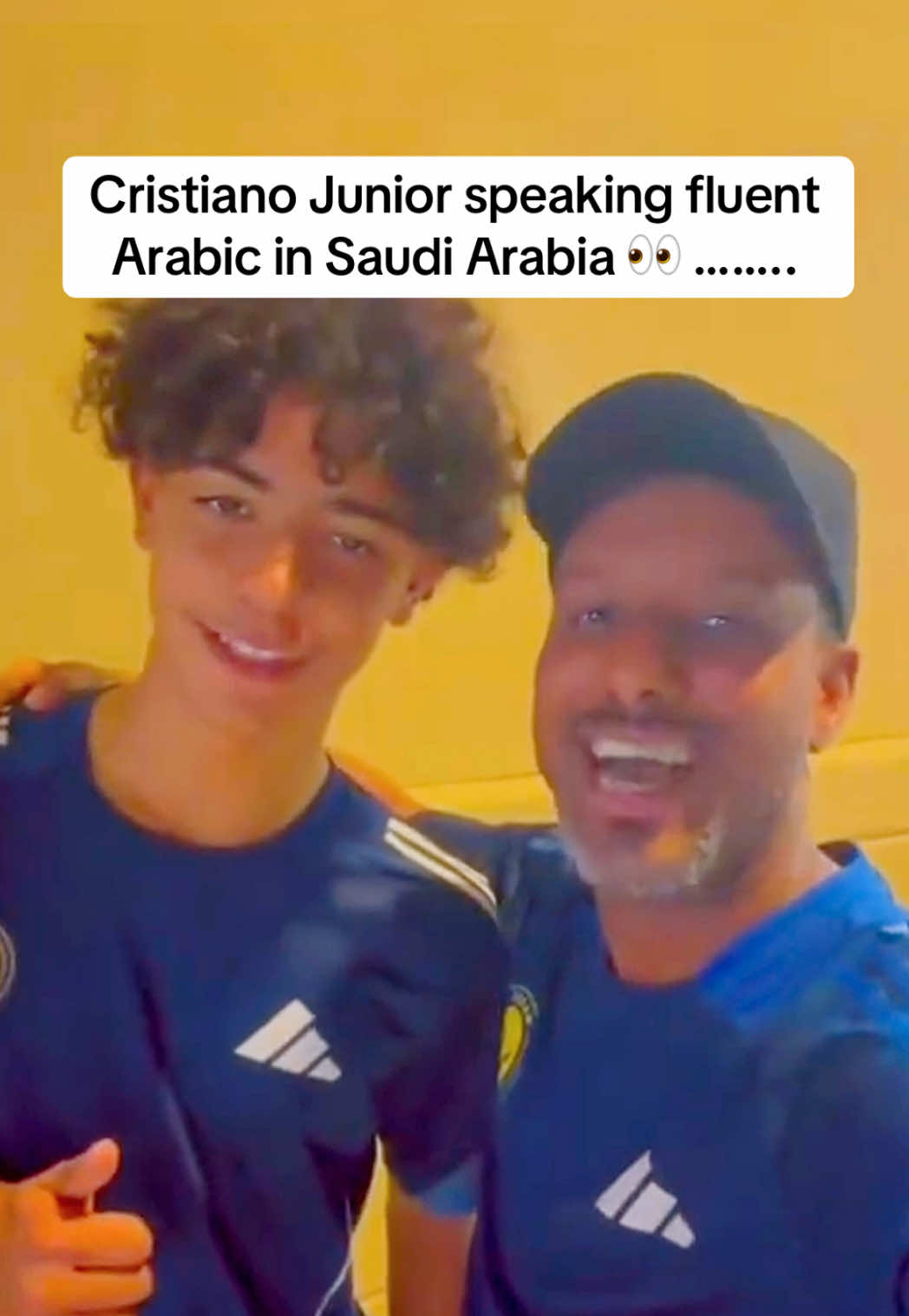 Cristiano Junior speaking fluent Arabic in Saudi Arabia 👀 #CristianoJunior #CR7 #SaudiArabia #Arabic #Riyadh    
