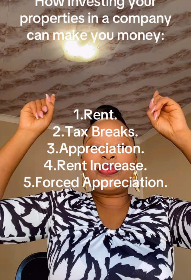 Are you considering buying your property through a company? These are the benefits: 1. Rent 2. Tax Breaks  3. Appreciation  4. Rent Increase  5. Forced Appreciation  #fyp #company #propertyinvestment #consultation #realestate 