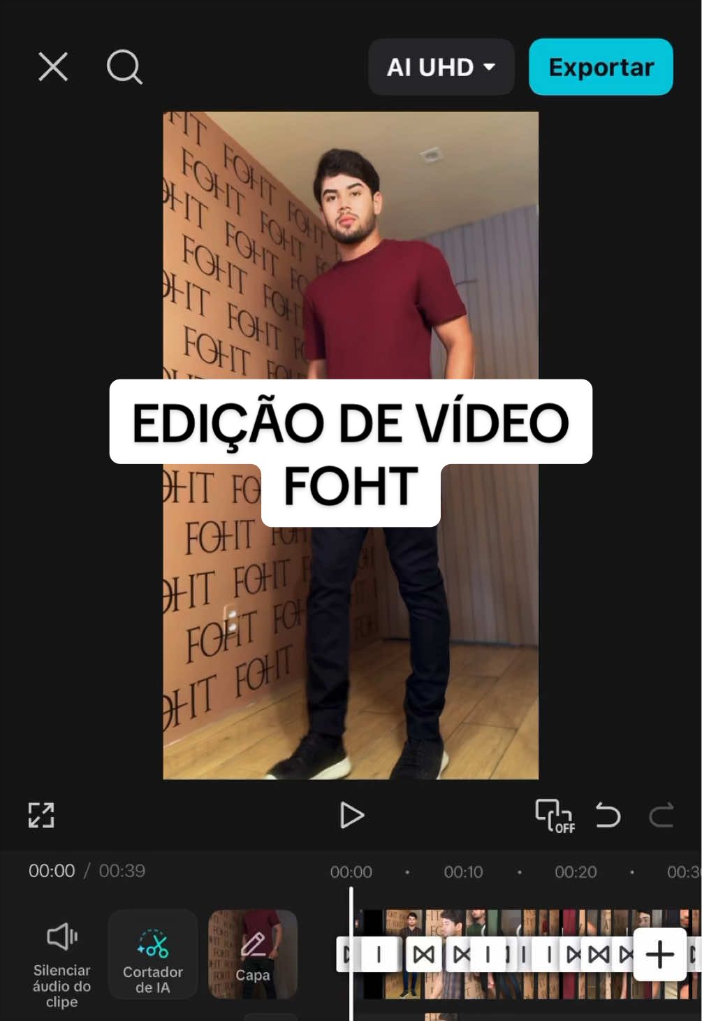 Captação e edição de um provador de roupa masculina  #edicaodevideo #capcut #videomobile 
